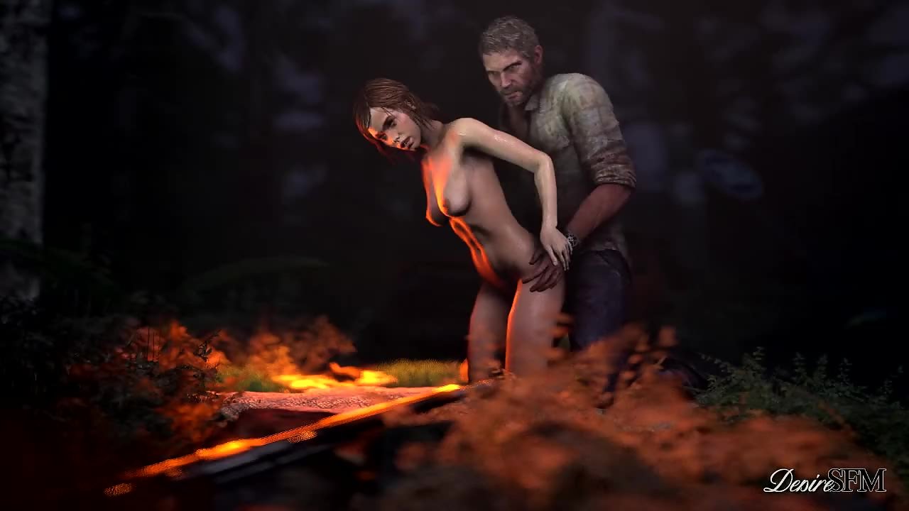 Ellie gets taken out to the woods and rides an old guys cock