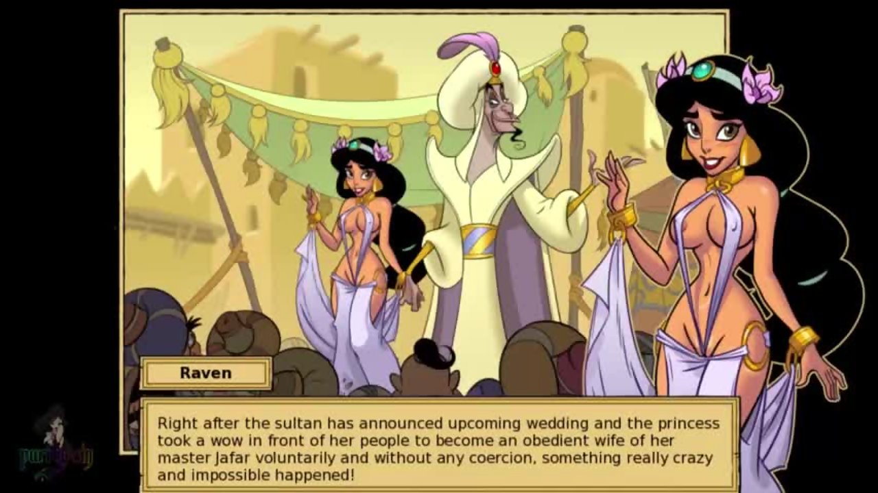 Princess Jasmine turns into a slut in this sex game walkthrough