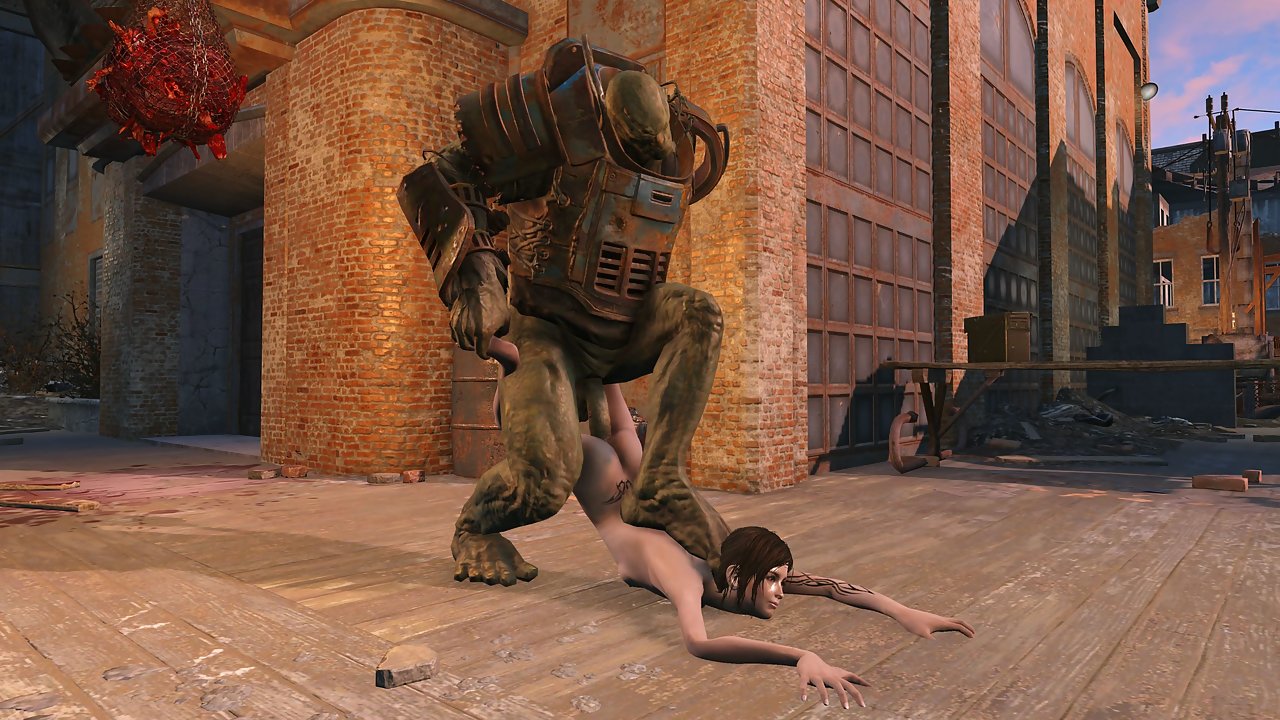 Petite hentai teen gets her faced fucked by fallout monster