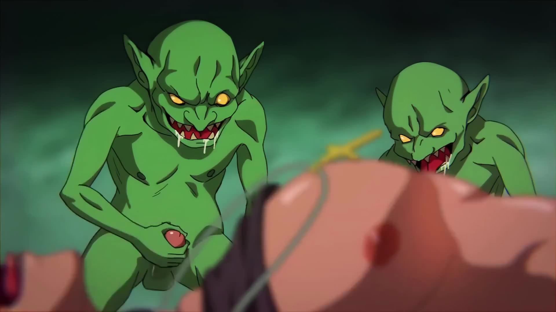 Goblins Cave 1 - Human slave is gangbanged by gay goblins