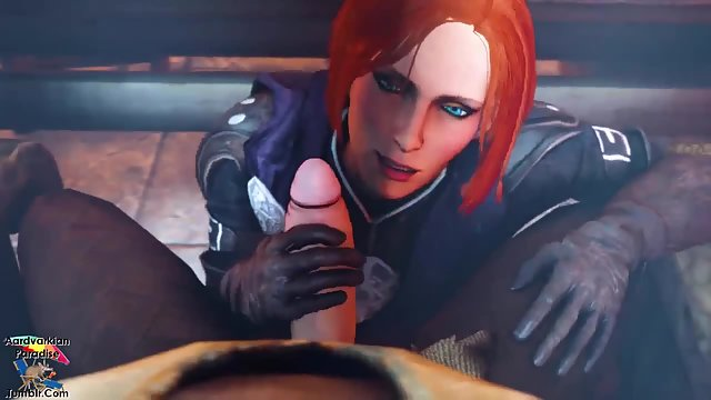 Honeydrop Interrogation - Leliana from Dragon Age sucks a cock balls deep